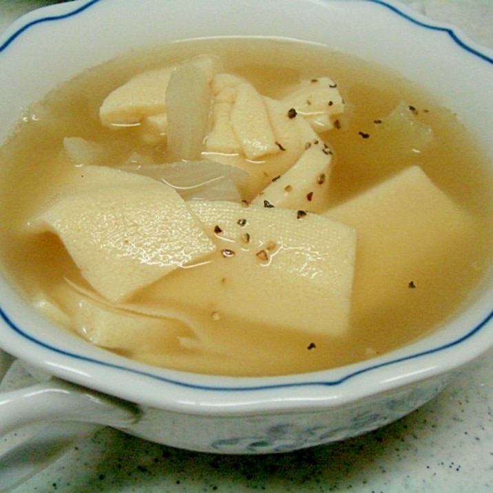 高野豆腐＆玉葱のコンソメスープ